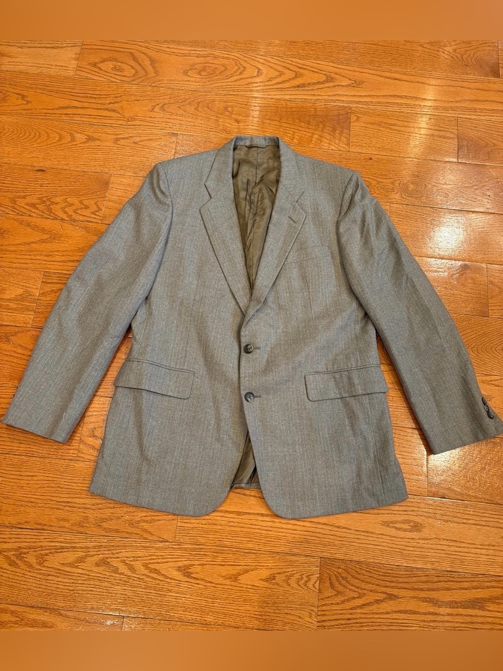 Vintage Sasson Brown Taupe 100% Wool Blazer Men’s 44 Classic Sport Coat